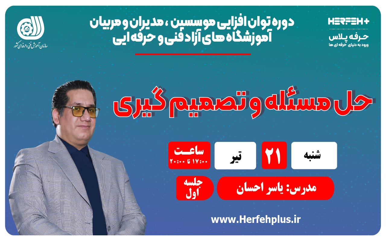 کلاس حل مسئله و تصمیم گیری.جلسه اول.استاد احسان